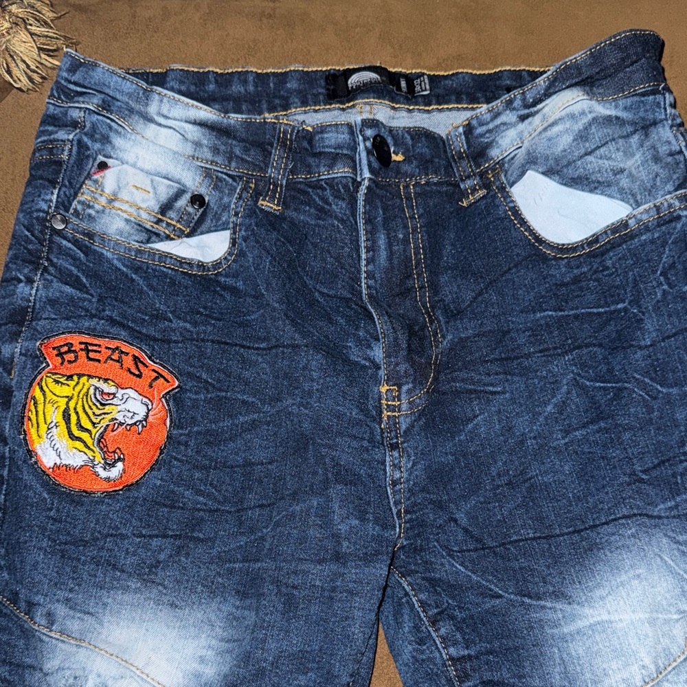 Southpole Blue Skinny Jeans with Contrast Stitching